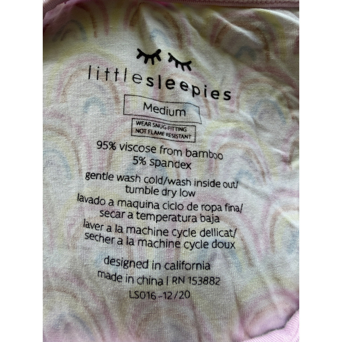 Little Sleepies Pastel Rainbows Women's Pajama Top - Size Medium