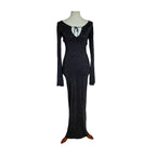Meshki Kamila Long Sleeve Bodycon Maxi Dress - Metallic Black - Size Extra Small