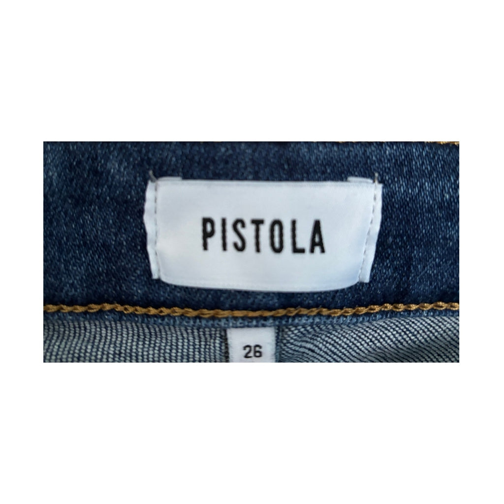 PISTOLA High Rise Straight Leg Jeans - Blue - Size 26