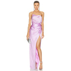 The Sei Halter Cowl Silk Gown - Lavender - Size 4