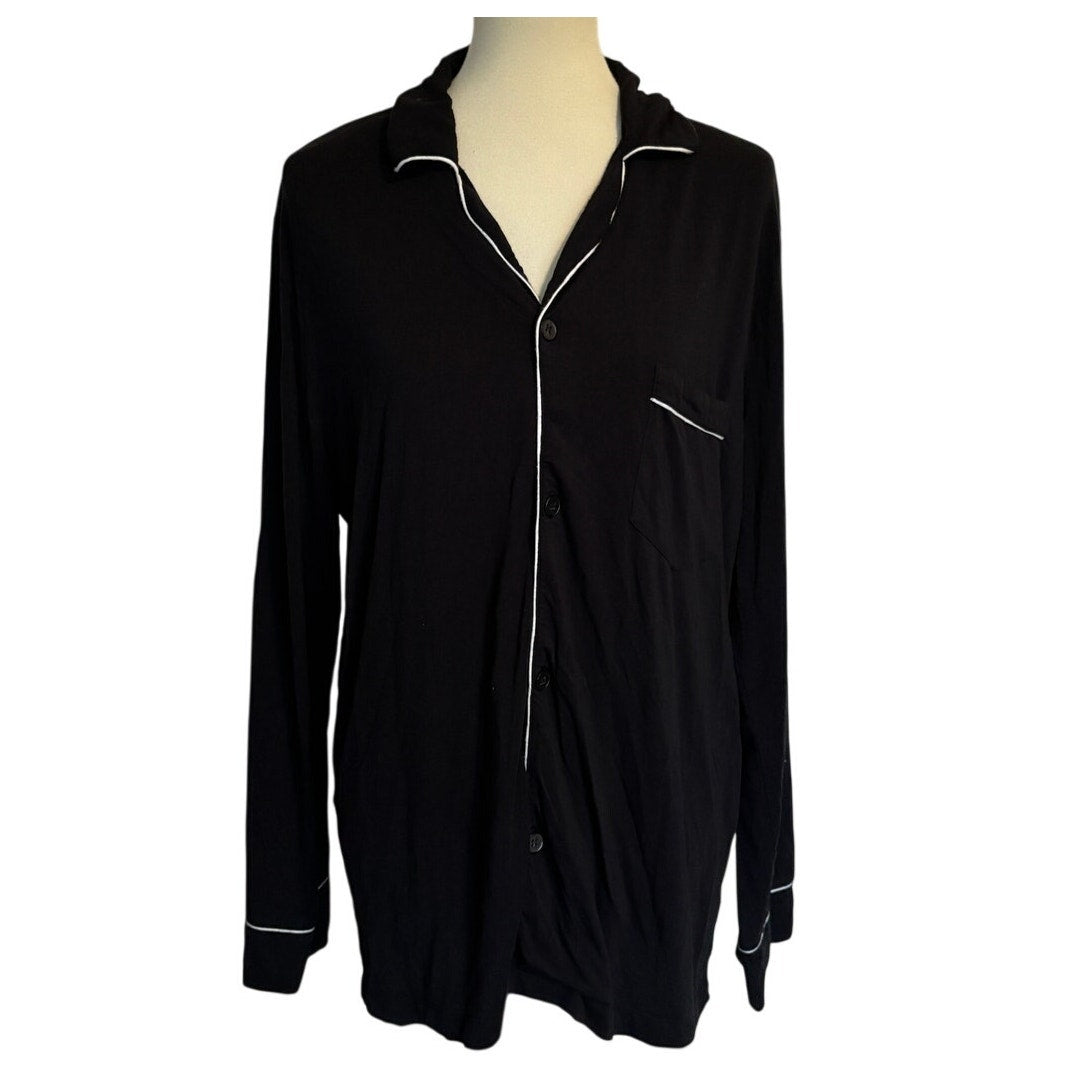 Eberjey William Long Sleeve Top - Black - Medium