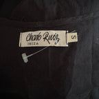 Charo Ruiz Tie Front Lace Trim Top / Cover Up - Black - Small