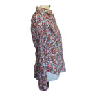 THE SHIRT by ROCHELLE BEHRENS - Pink /Orange Floral - Size XS