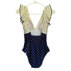 SUMMERSALT The Ruffle Backflip Square Dot - White Sand/ Deep Sea - Size 2