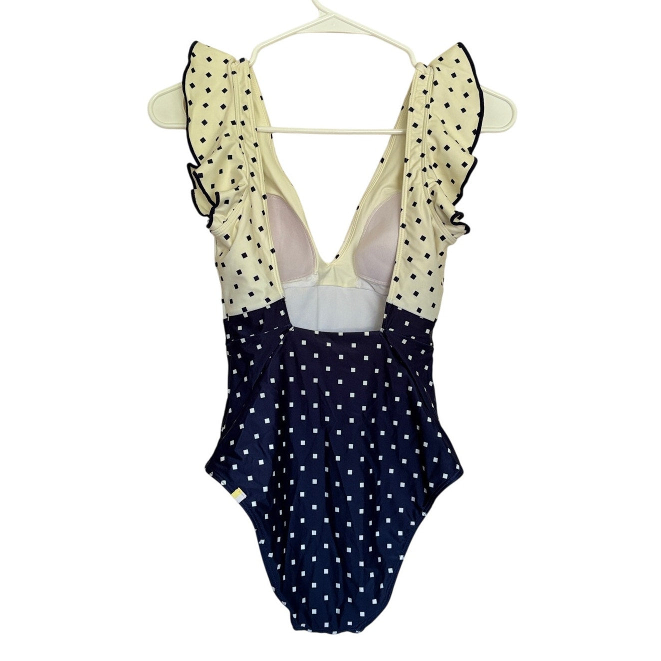 SUMMERSALT The Ruffle Backflip Square Dot - White Sand/ Deep Sea - Size 2