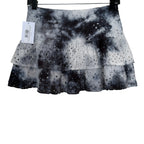 KATIE J NYC Tween Lilly Ruffle Eyelet Skirt - Black/ White - XL/14