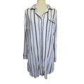 EBERJEY Modal Seep Shirt Dress - Striped - L