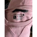 Carhartt Relaxed Fit Midweight Crewneck Logo Sweatshirt - Pink - Size Small