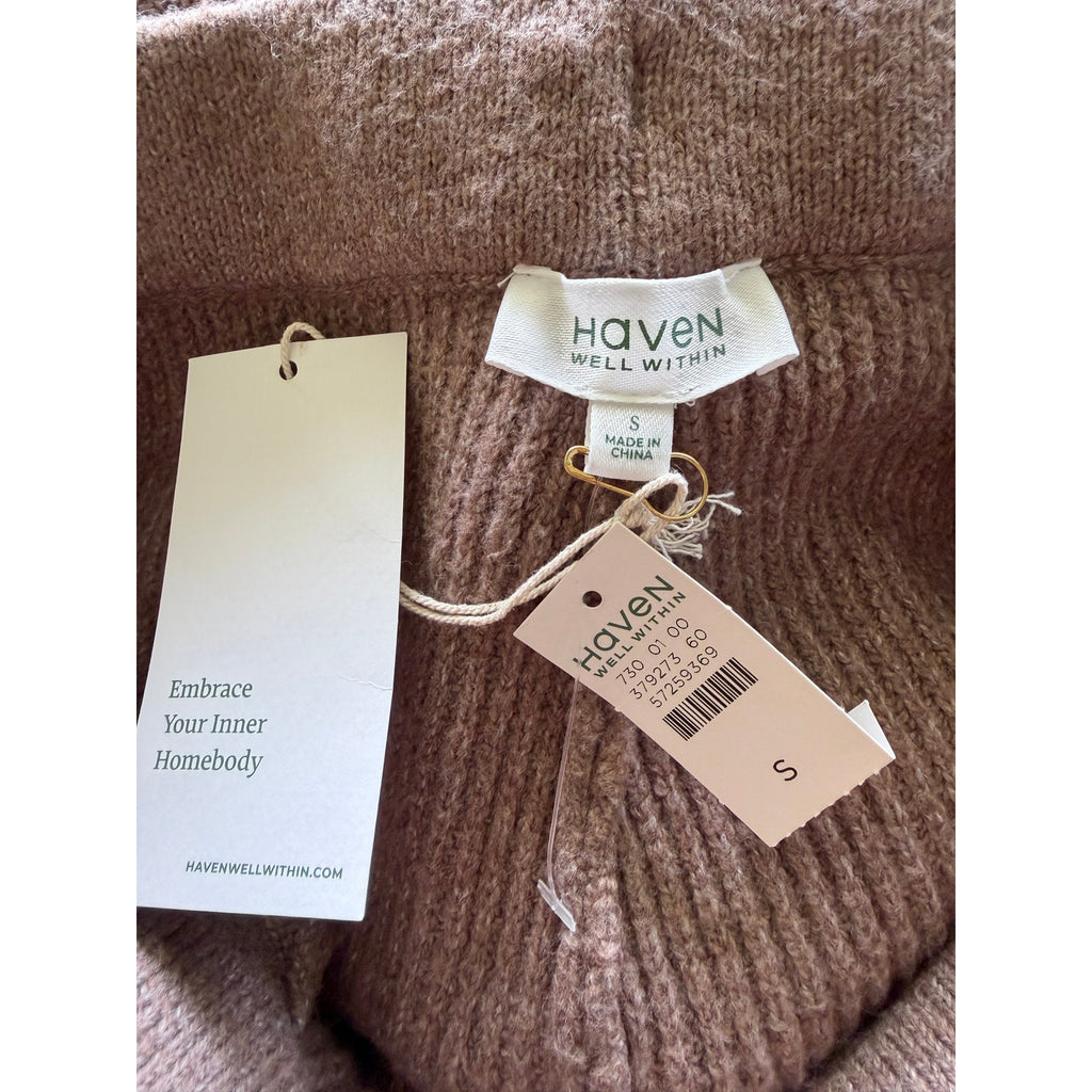 Haven Well Within Organic Cotton Blend Ribbed Joggers - Tan - Small