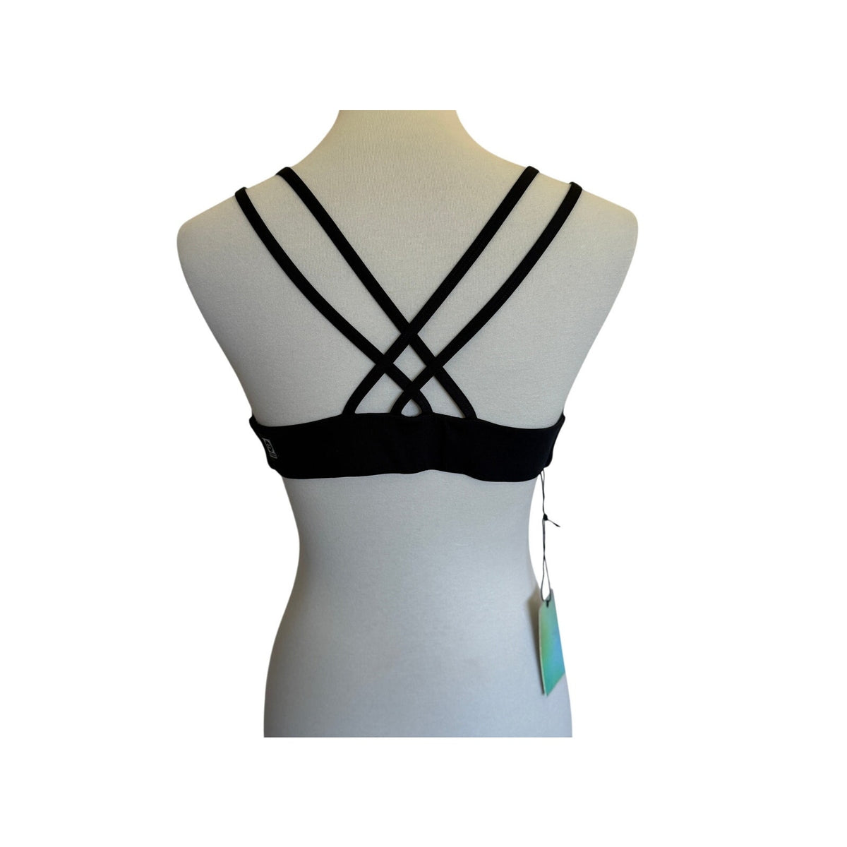 New JOLYN Fendrick Athletic Bikini Top - Black - Size Extra Large.