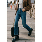 Petite Studio NYC Libby Crop Flare Jeans - Blue - M/6