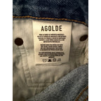 AGOLDE Parker Long Denim Shorts - Skyview Blue - Size 28