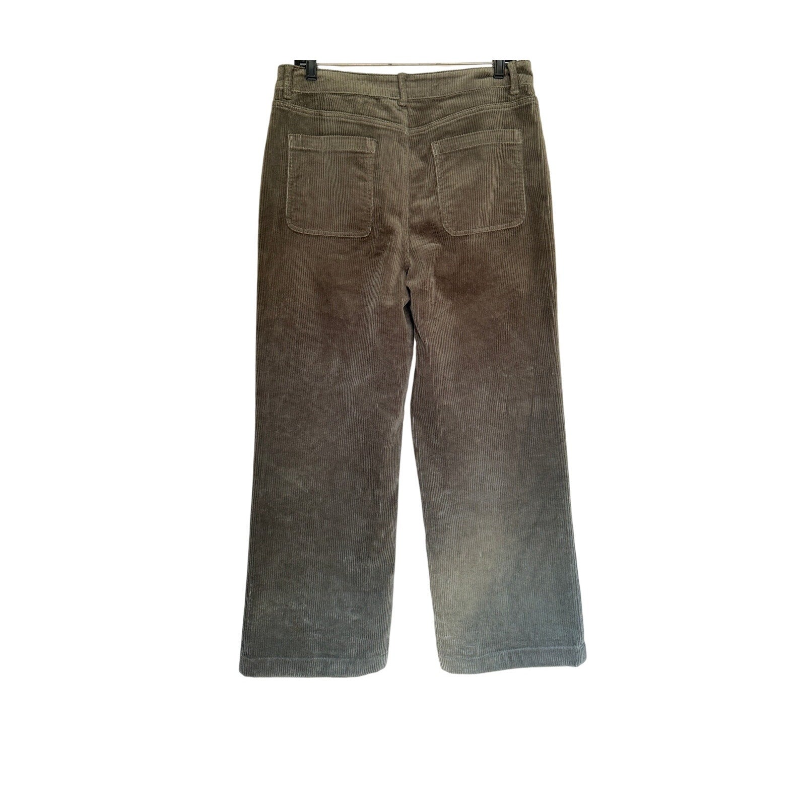 Ann Mashburn Corduroy Patch Pocket Crop Pant - Green - Size 30