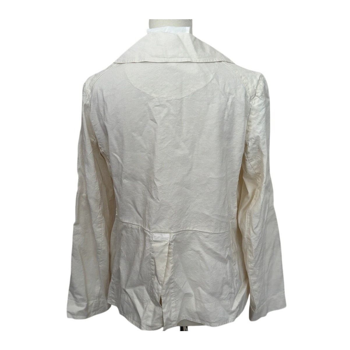 H+ HANNOH WESSEL Linen Silk Button Front Jacket - Off White - Size Medium