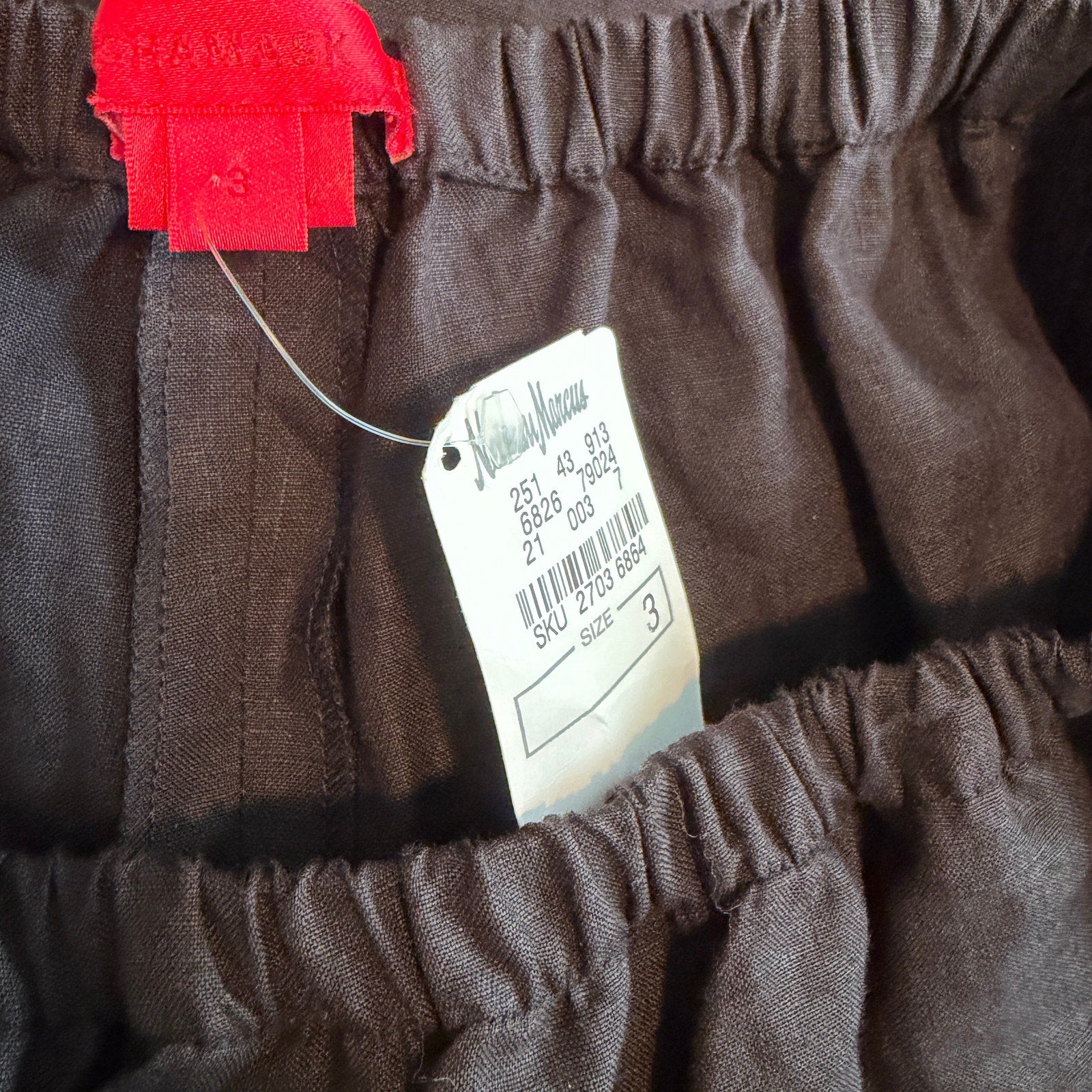 Shamask Linen Pants - Black - Size 16