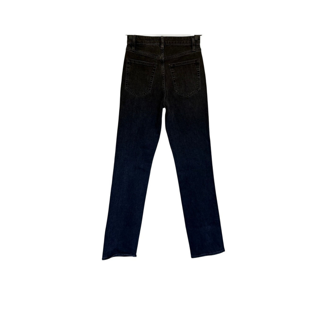 Frame The Ruler Straight Leg Jeans - Grit Wash - Size 25
