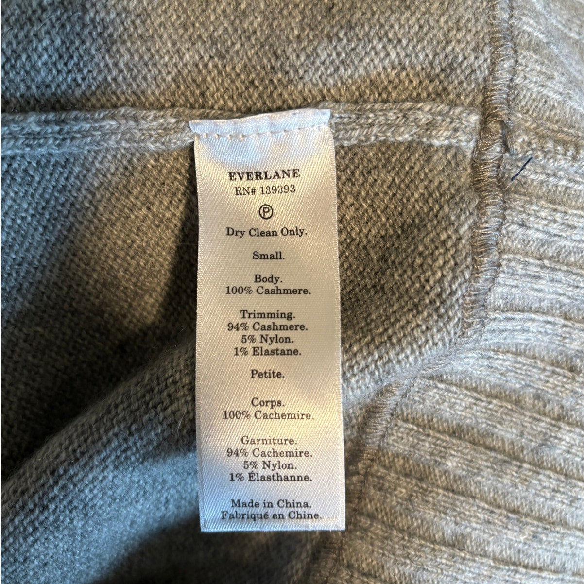 EVERLANE Cashmere Hoodie - Gray - Small