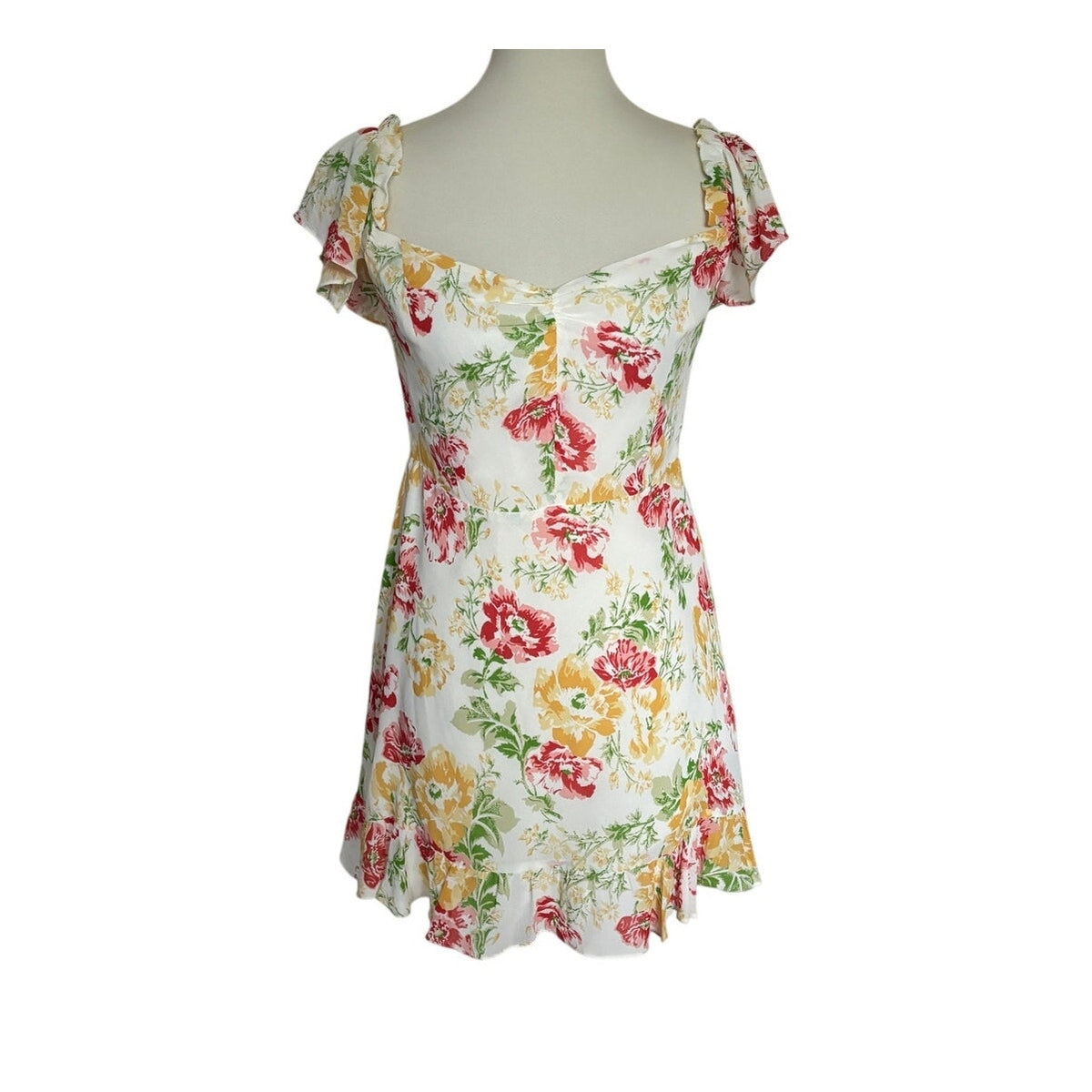 Reformation Hyacinth Off The Shoulder Mini Dress - Floral - Size 6