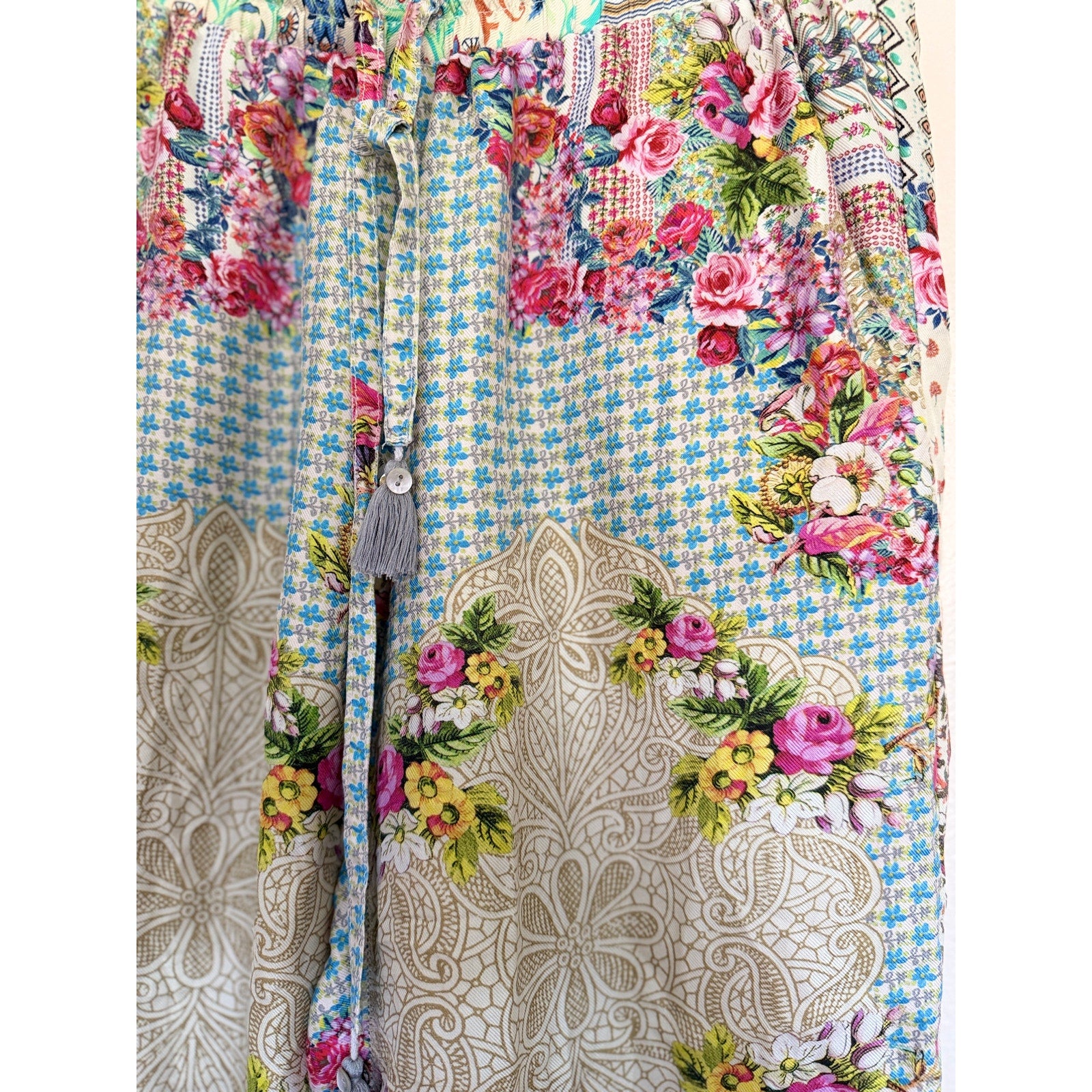 Johnny Was - Silk Print Pants - Small