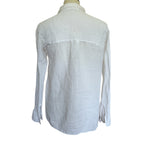 Michael Stars Leo Gauze Button Down Shirt - White - XS