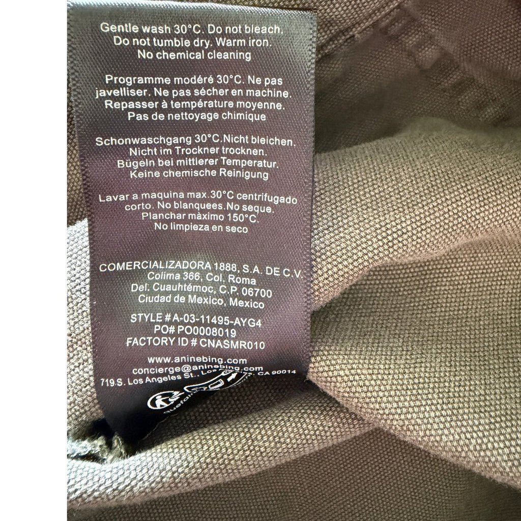 Anine Bing Grayson Pant - Army Green - Size 25