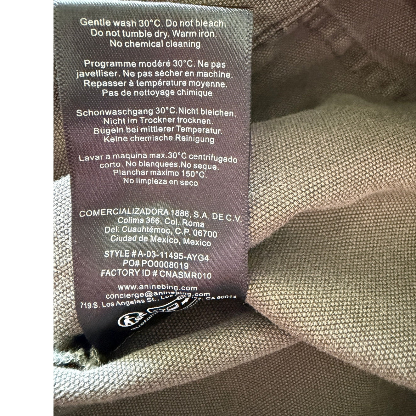 Anine Bing Grayson Pant - Army Green - Size 25