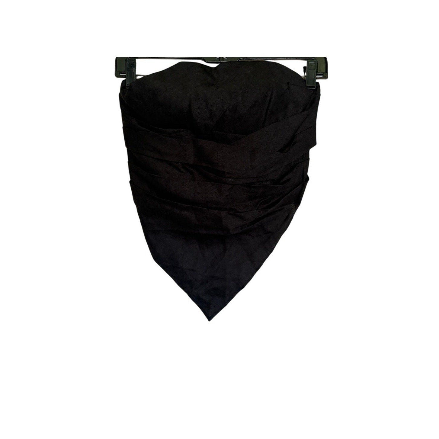 Dissh Nicci Black Linen Strapless Top - Black - Size US 2 / AU 6