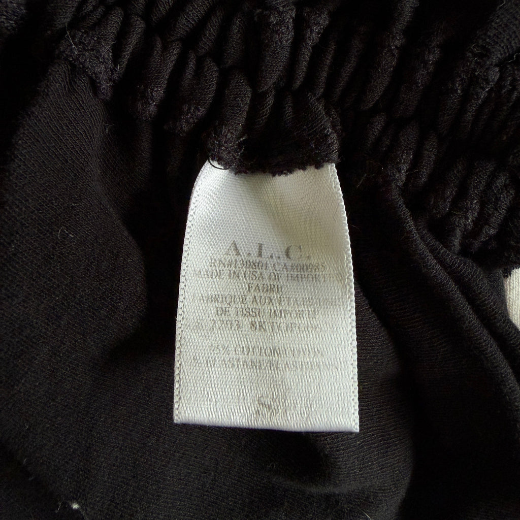 A.L.C. Side Cinch Tee - Black - Small