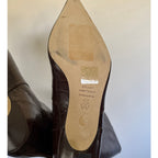 STUART WEITZMAN 50mm Naomi Boots - Auburn Brown - Size 7