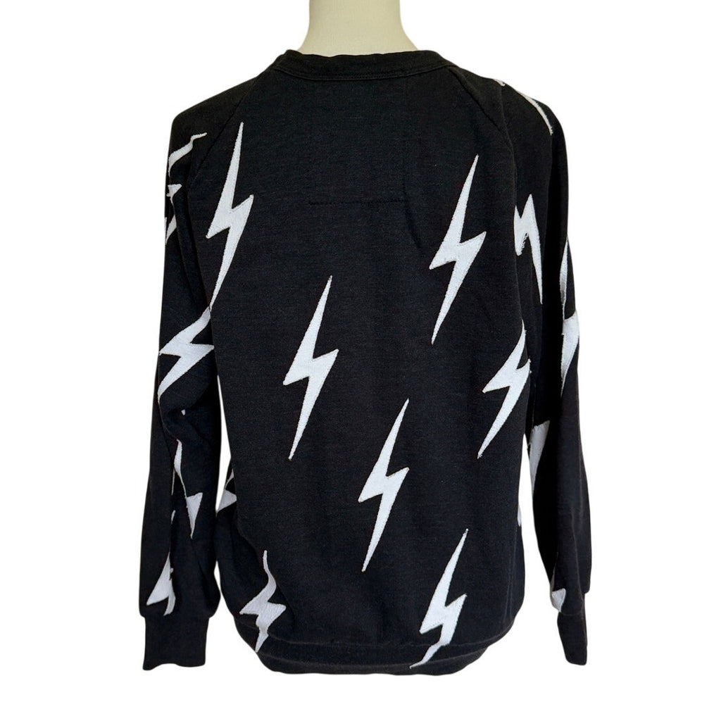 Aviator Bolt Sweatshirt - Black and White - Small