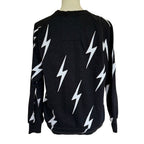 Aviator Bolt Sweatshirt - Black and White - Small