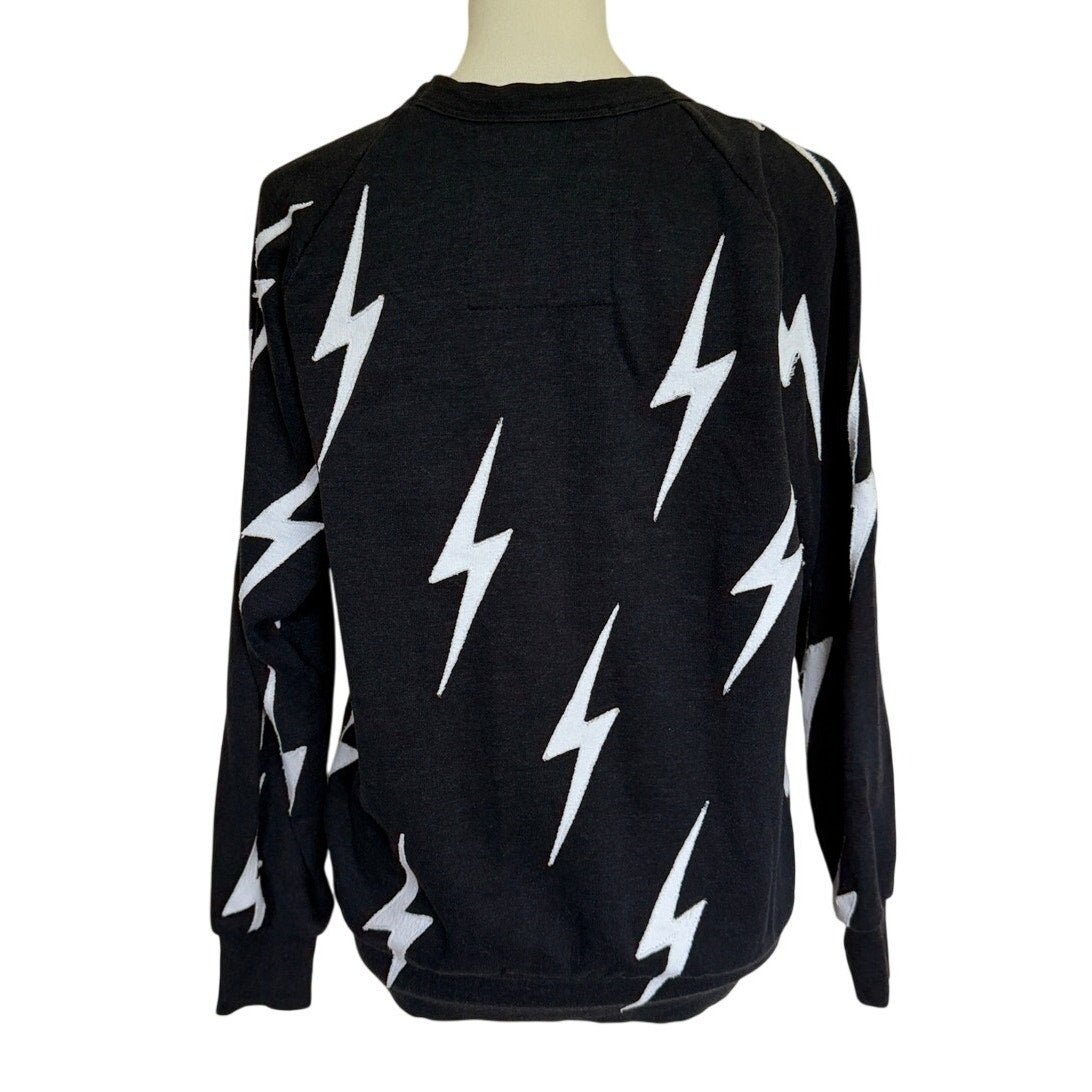 Aviator Bolt Sweatshirt - Black and White - Small