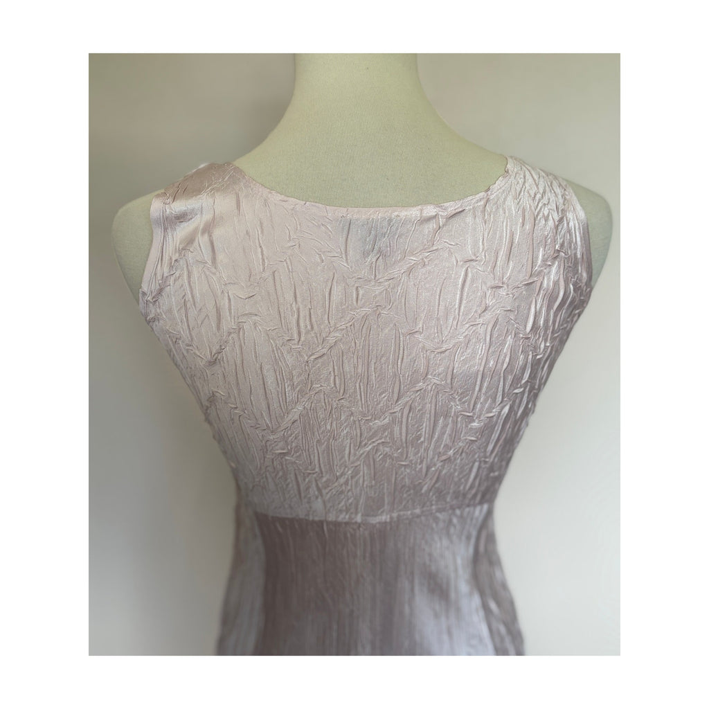 Komarov Beaded Crinkle Dress and Matching Jacket - Light Pink - Size Small
