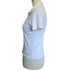 Vuori Pose Fitted Ribbed Polo Shirt - White - Small