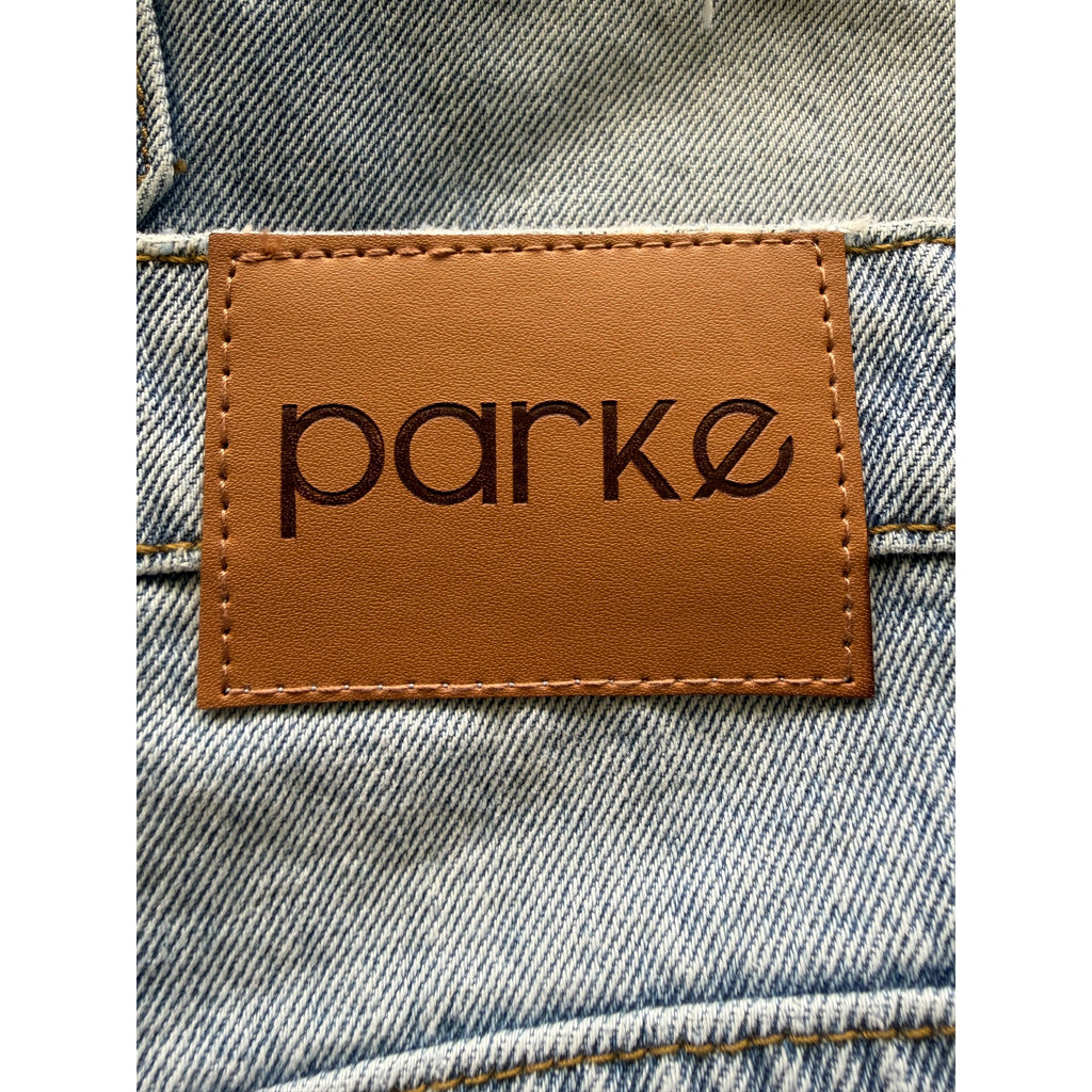 Parke Cutoff Denim Skirt - Blue - Size Small