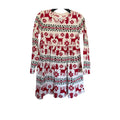 HANNA ANDERSSON Dear Deer Holiday Print Rib Dress - Cream / Red - Size 5