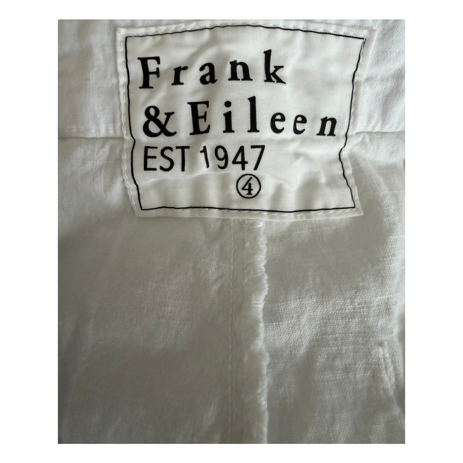 Frank & Eileen Waterford High Waisted Linen Shorts - White - Size 4