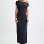 MESHKI Alayna Nylon Midi Dress - Black - XL