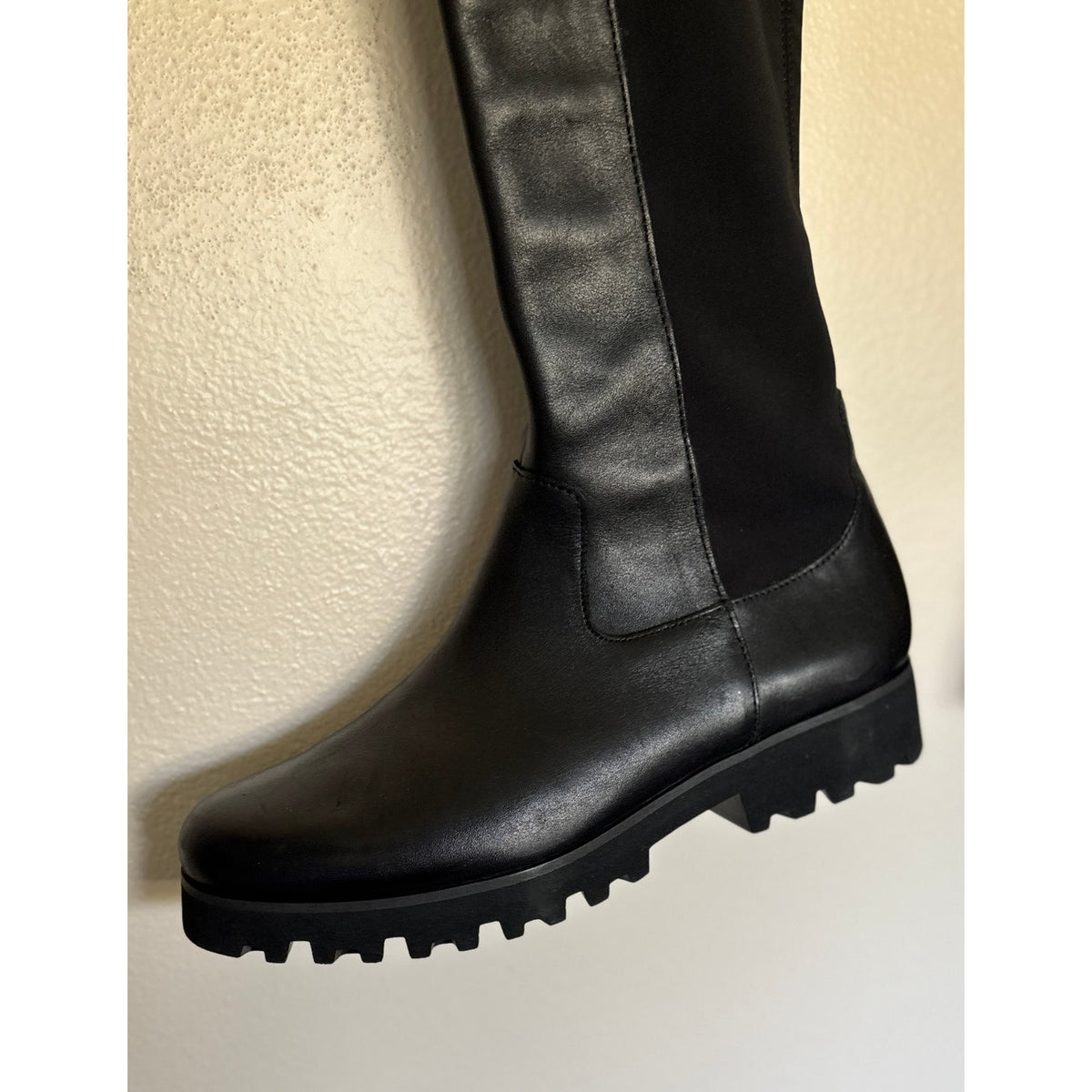 DONALD J PLINER Ronda Tall Leather Boots - Black - Size 7