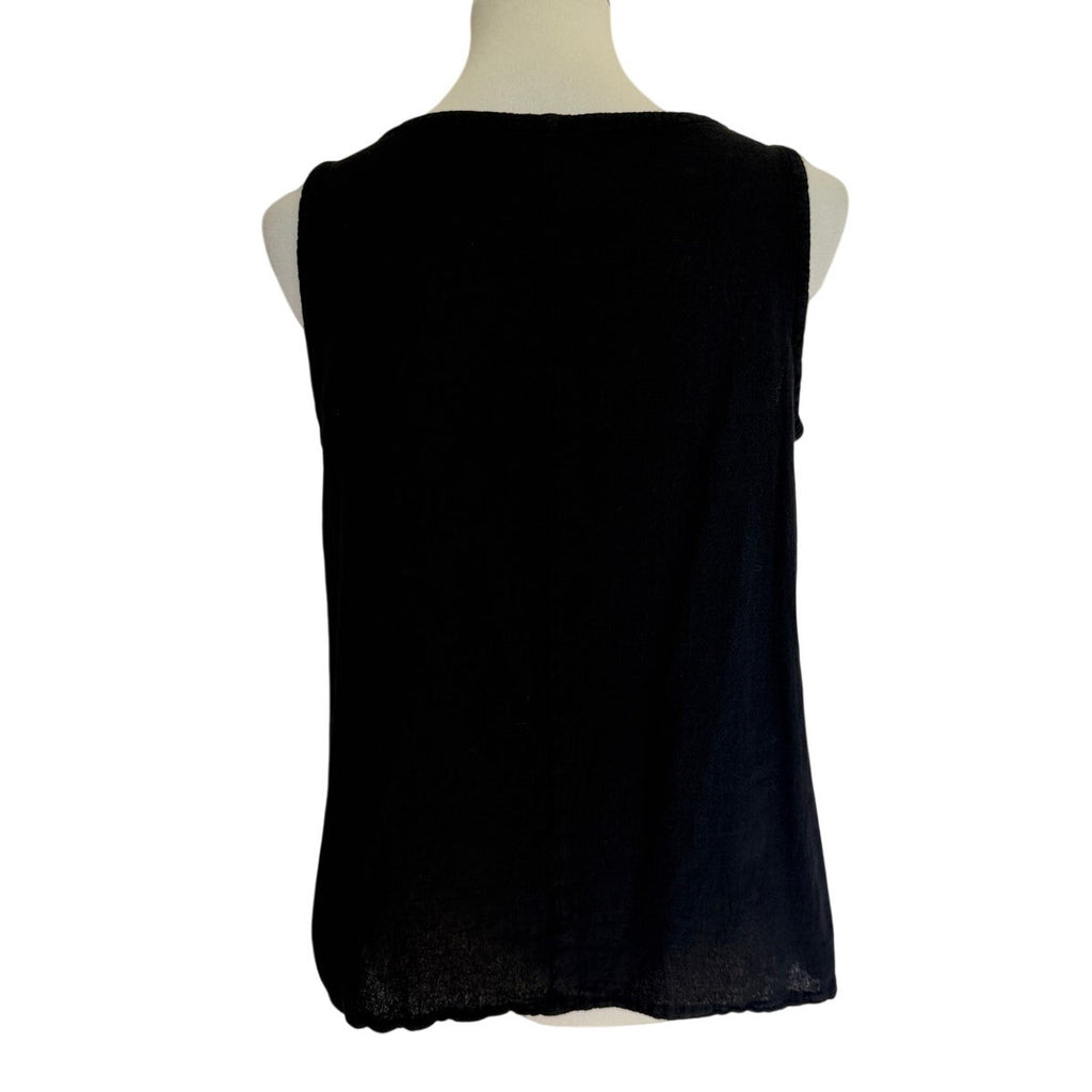 Oh My Gauze! Henry Cotton Gauze Blouse - Black - S/M