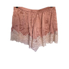GINIA Silk Lace Trim Shorts - Bridal Rose - Size XL/10
