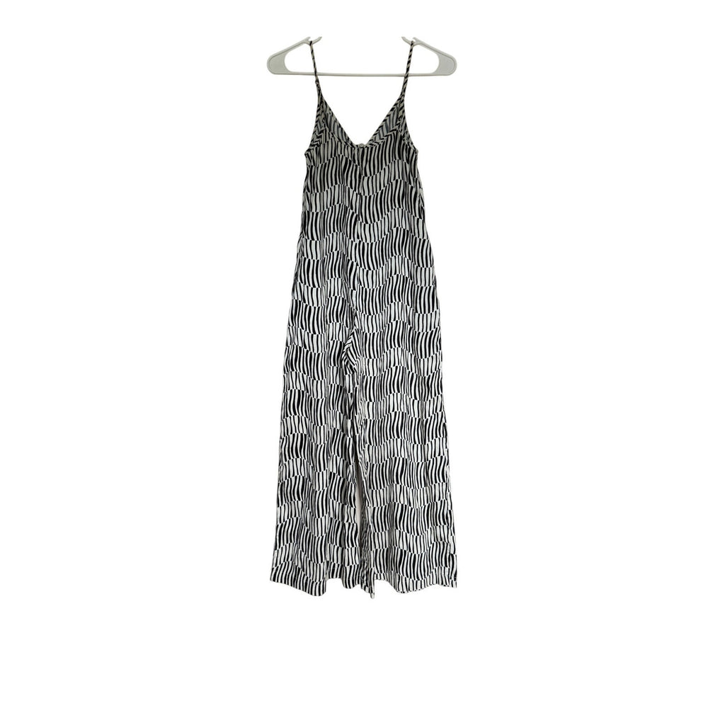 Frances Valentine Cheree Cropped Jumpsuit - Black and White Print - Size XS
