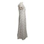 Polo Ralph Lauren Floral Puff Sleeve Maxi Dress - Cream and Pink Floral - Size 10