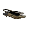 Margaux The Sofia Sling - Natural Python Embossed  - Size 37.5 US 7.5 N