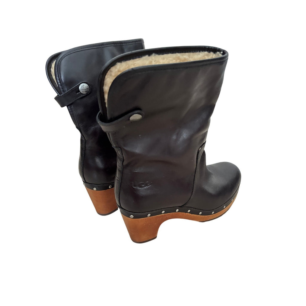 Ugg Women's Lynnea UGG Leather Boots - Black - Size 6