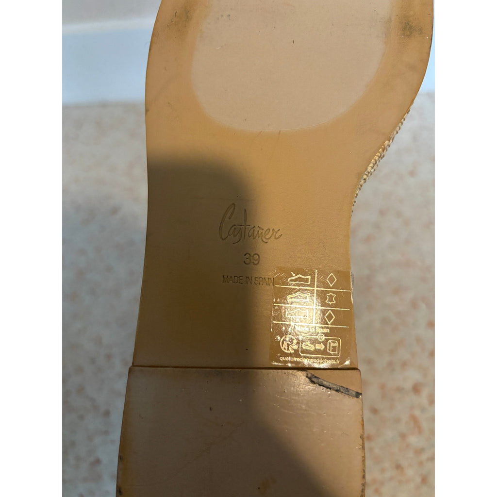 Castañer Fiodora Raffia Wedge Sandal - Neutral - Size 8