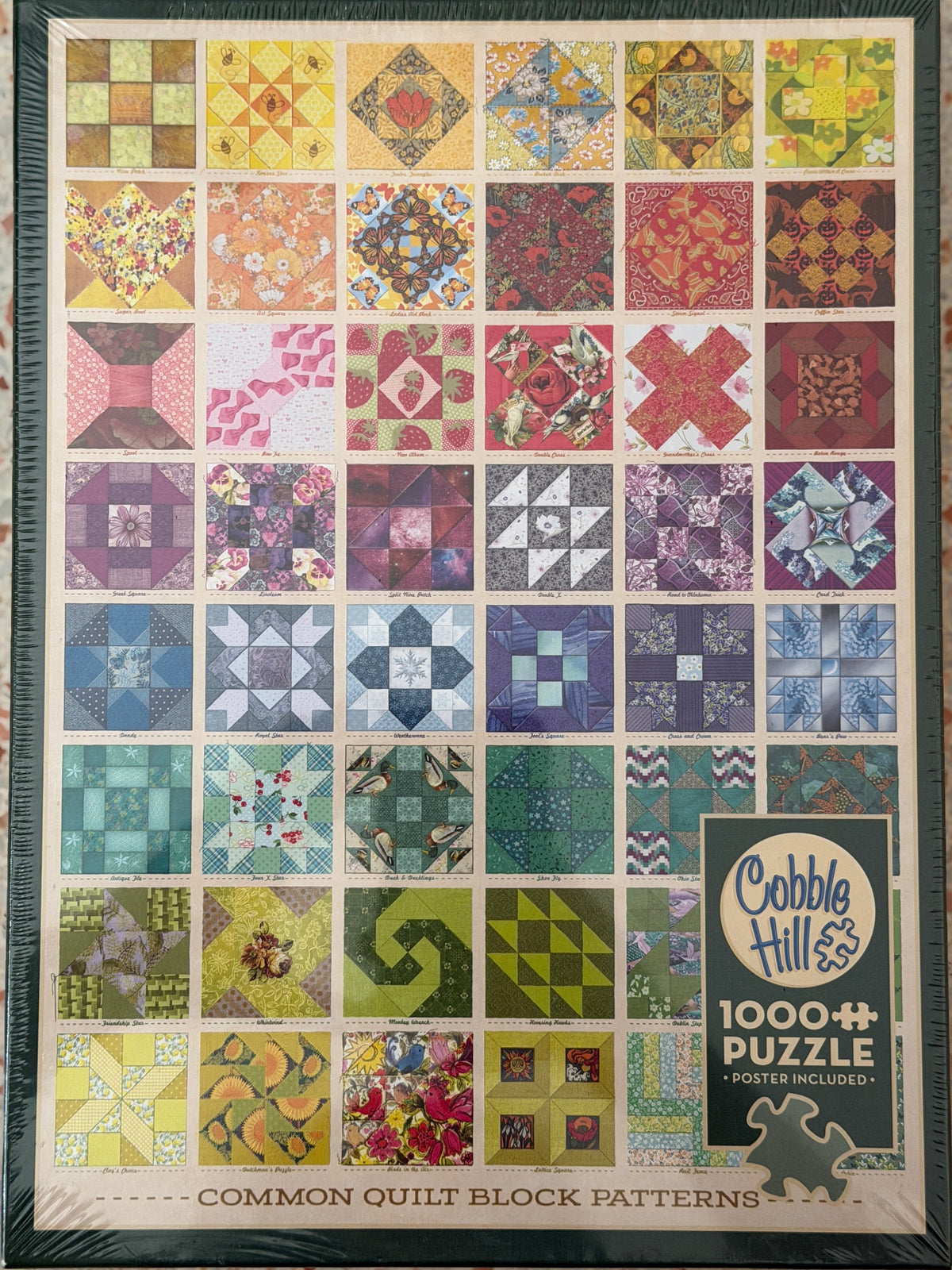 New Cobble Hill 1000 Piece Common Quilt Block Patter Puzzle