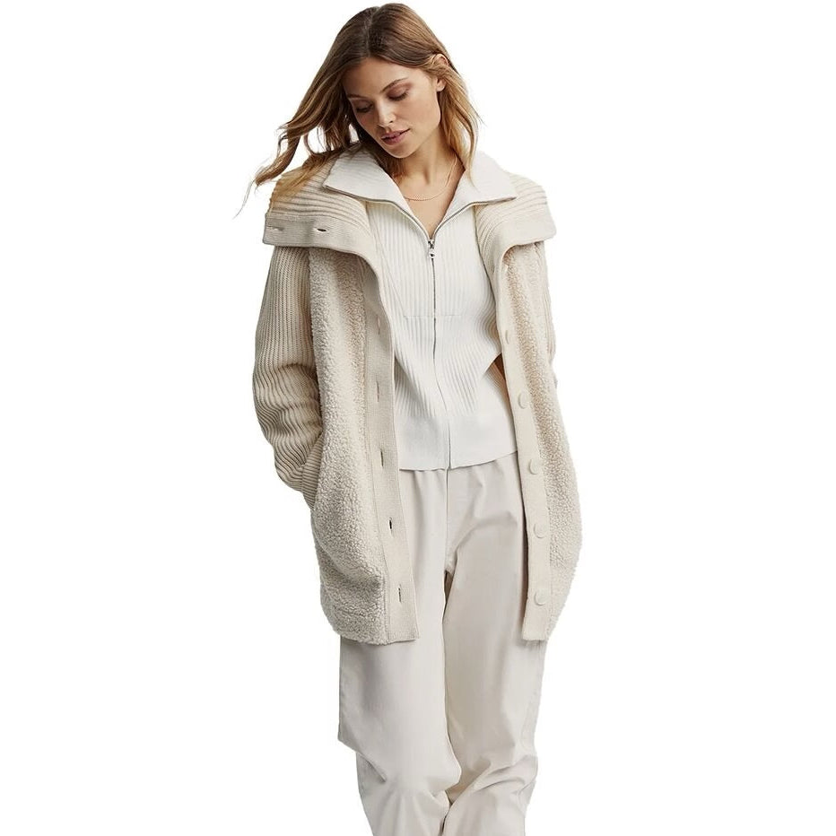 VARLEY Elliot Sherpa Button-Front Jacket - Cream - Size Extra Small