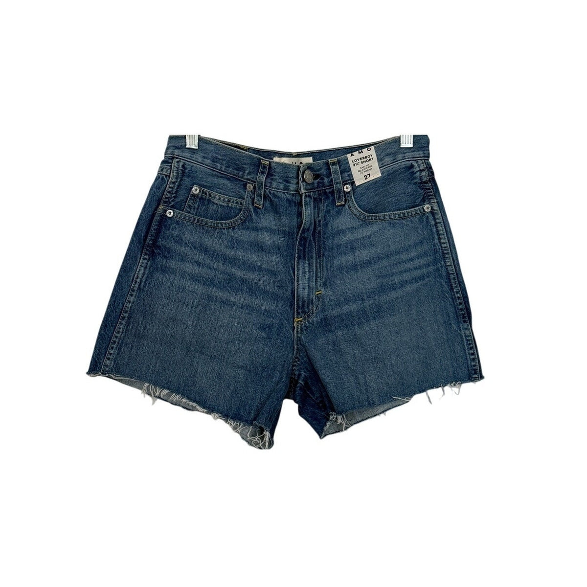 New AMO Loverboy 3.5" Denim Shorts - Stargaze Blue - Size 27