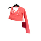 New Tiger Friday Blondie Crop Top - Coral - Size CXL 10/12